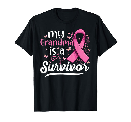 My grandma is a survivor Support Breast Cancer Awareness T-Shirt