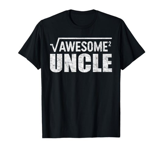 Fathers Day Uncle, Uncle Awesome Squared Funny Math T-Shirt