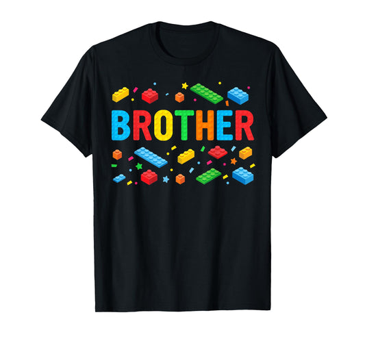 Brother Master Builder Building Bricks Blocks Family Big Bro T-Shirt