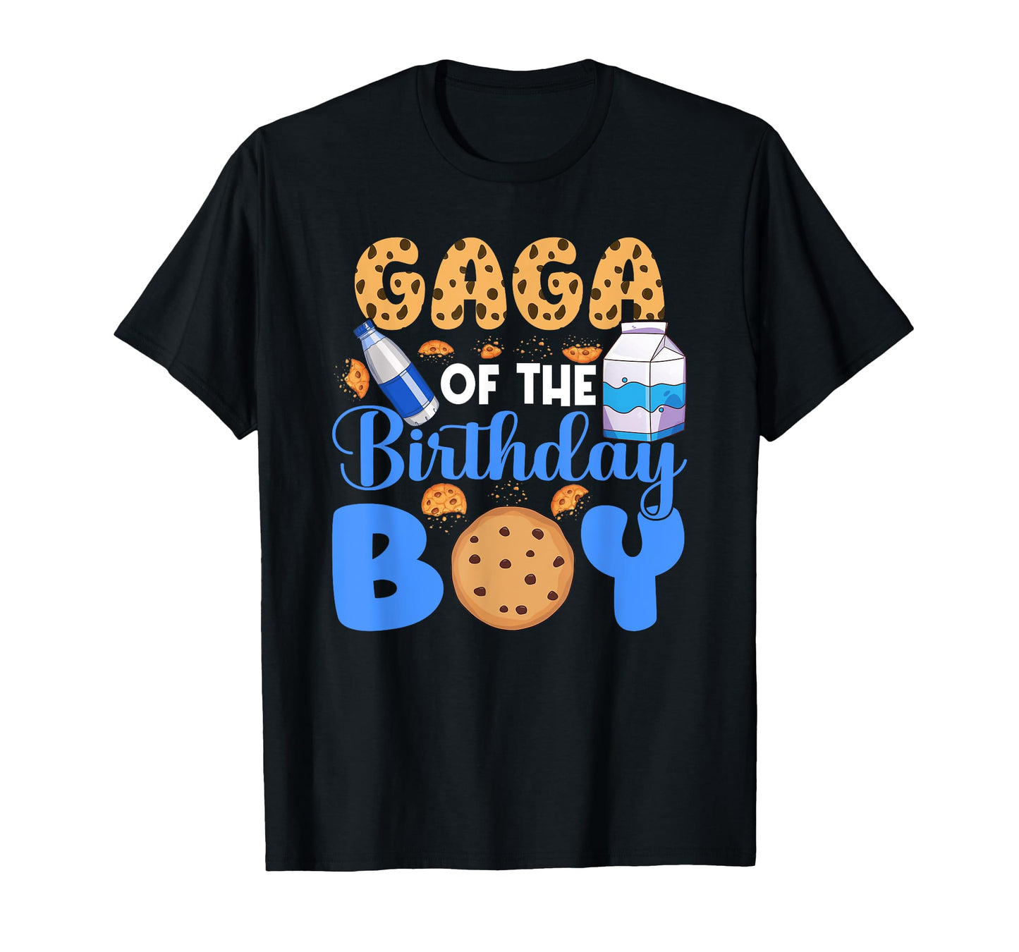 Gaga of The Birthday Boy Milk and Cookies 1st Birthday T-Shirt