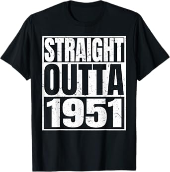 Straight Outta 1951 Retro Birthday Idea Born In 1951 Vintage T-Shirt
