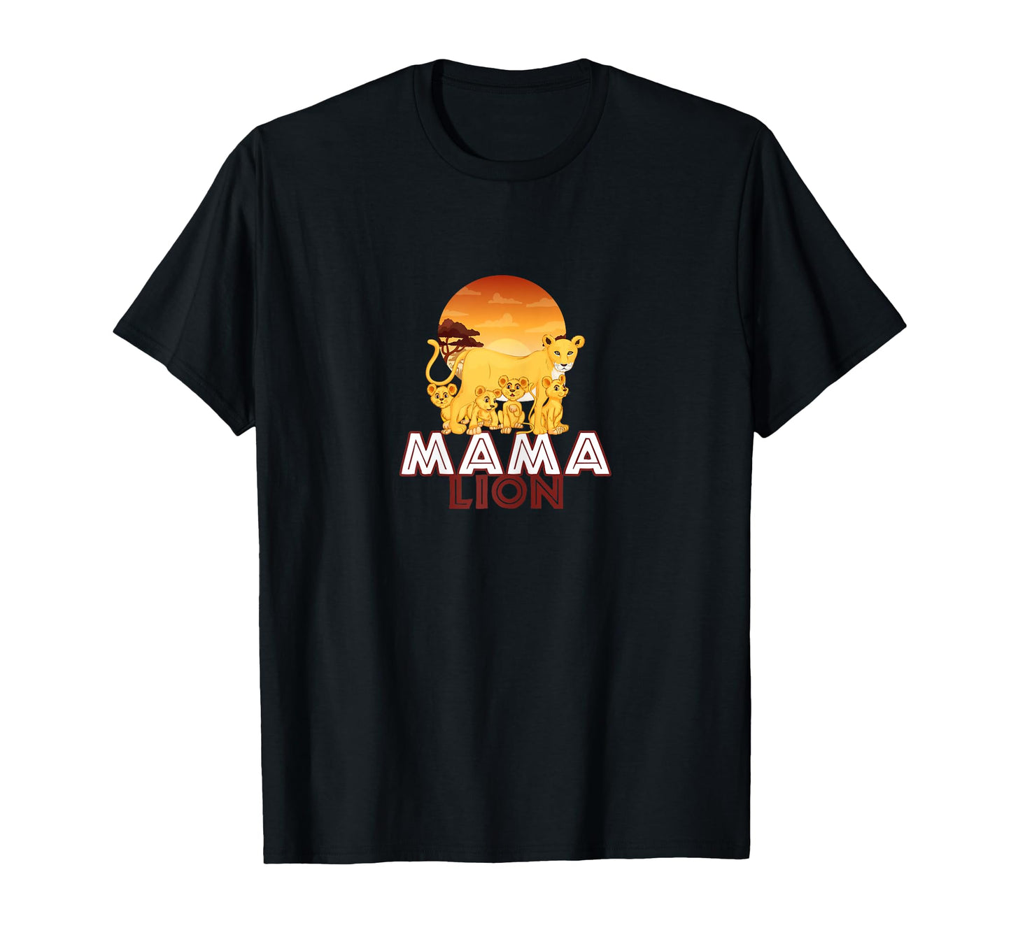 Mama Lion T-Shirt - Big Cat Family Mother Children Tee T-Shirt