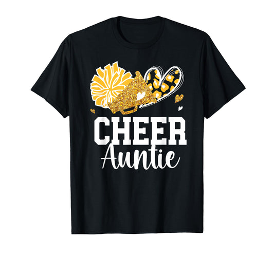 Cheer Auntie Cheerleader Aunt Cheer Aunt Cheerleading Aunt T-Shirt