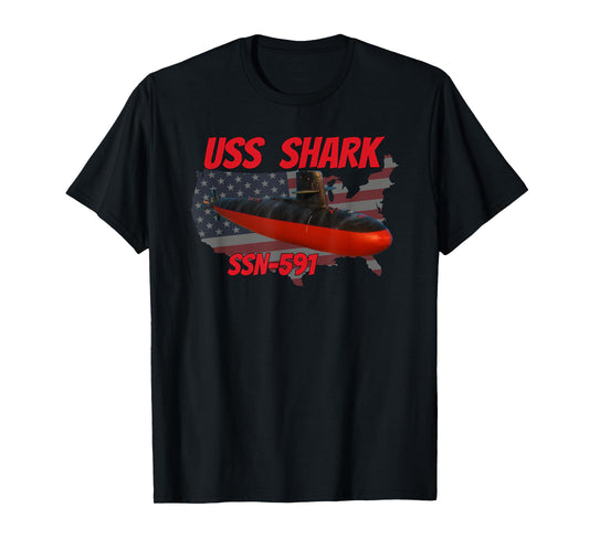 USS Shark SSN-591 Submarine Veterans Day Father Grandpa Dad T-Shirt