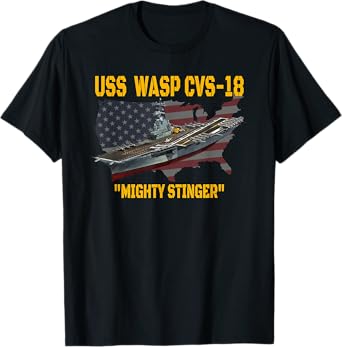Aircraft Carrier USS Wasp CVS-18 Veterans Day Father's Day T-Shirt