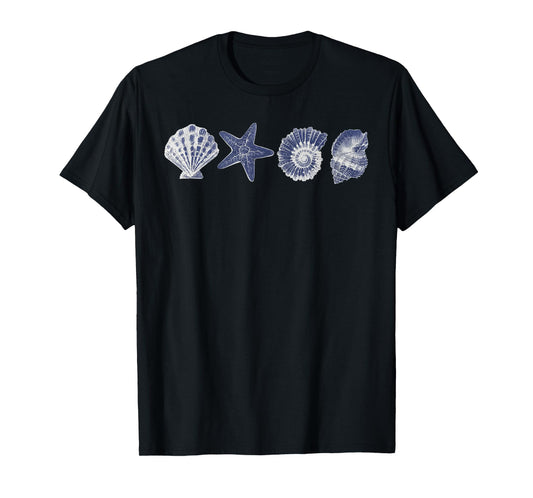 Sea Shells 90s Vintage Style Retro Y2k Ocean Shell Ocean T-Shirt
