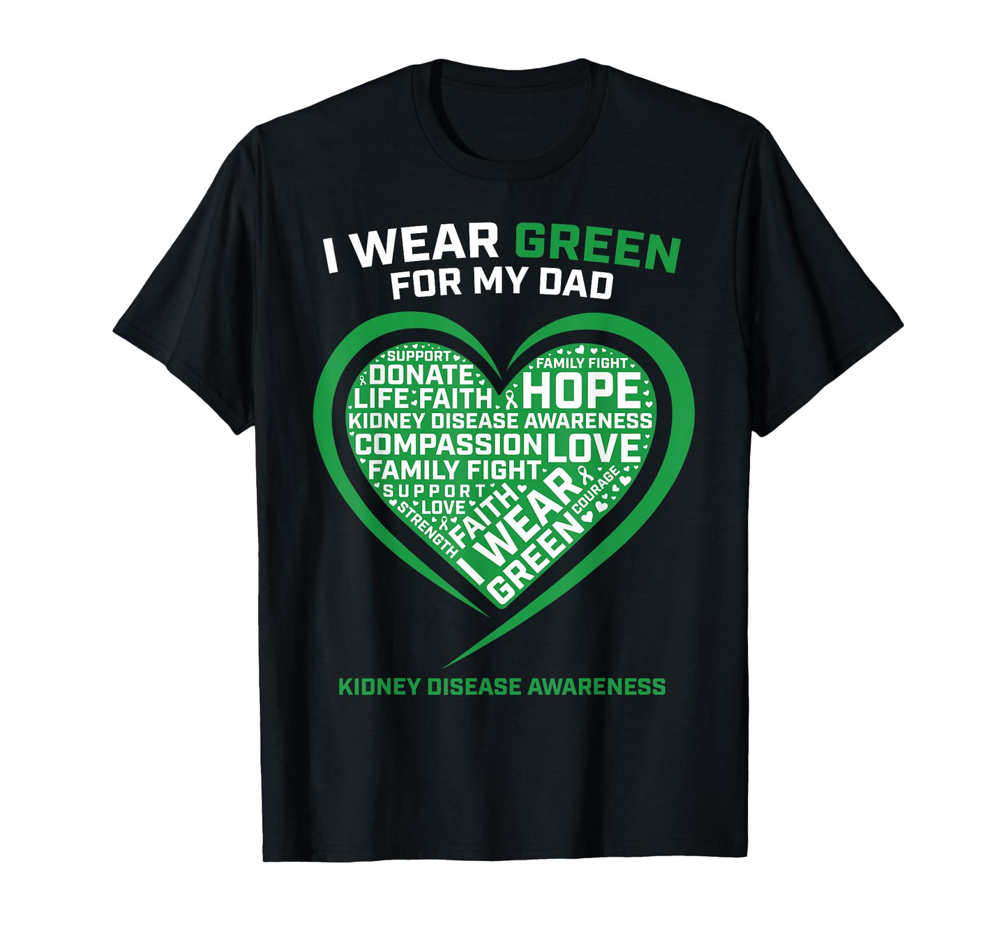 Men Women Kids Gifts Dad Kidney Transplant Disease Awareness T-Shirt
