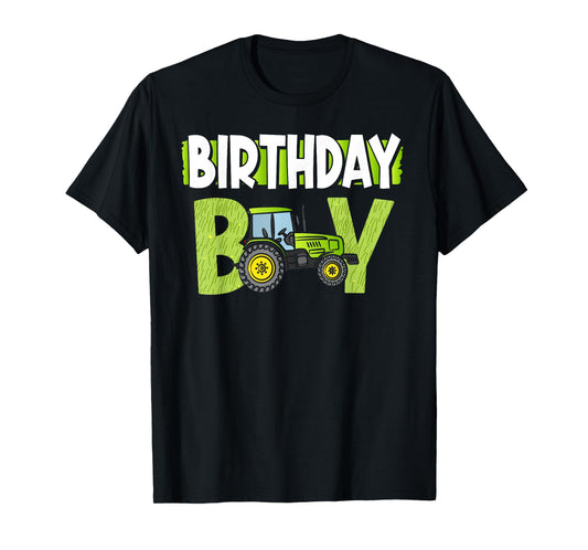 Birthday Boy Family Matching Tractors Farm Trucks Bday T-Shirt