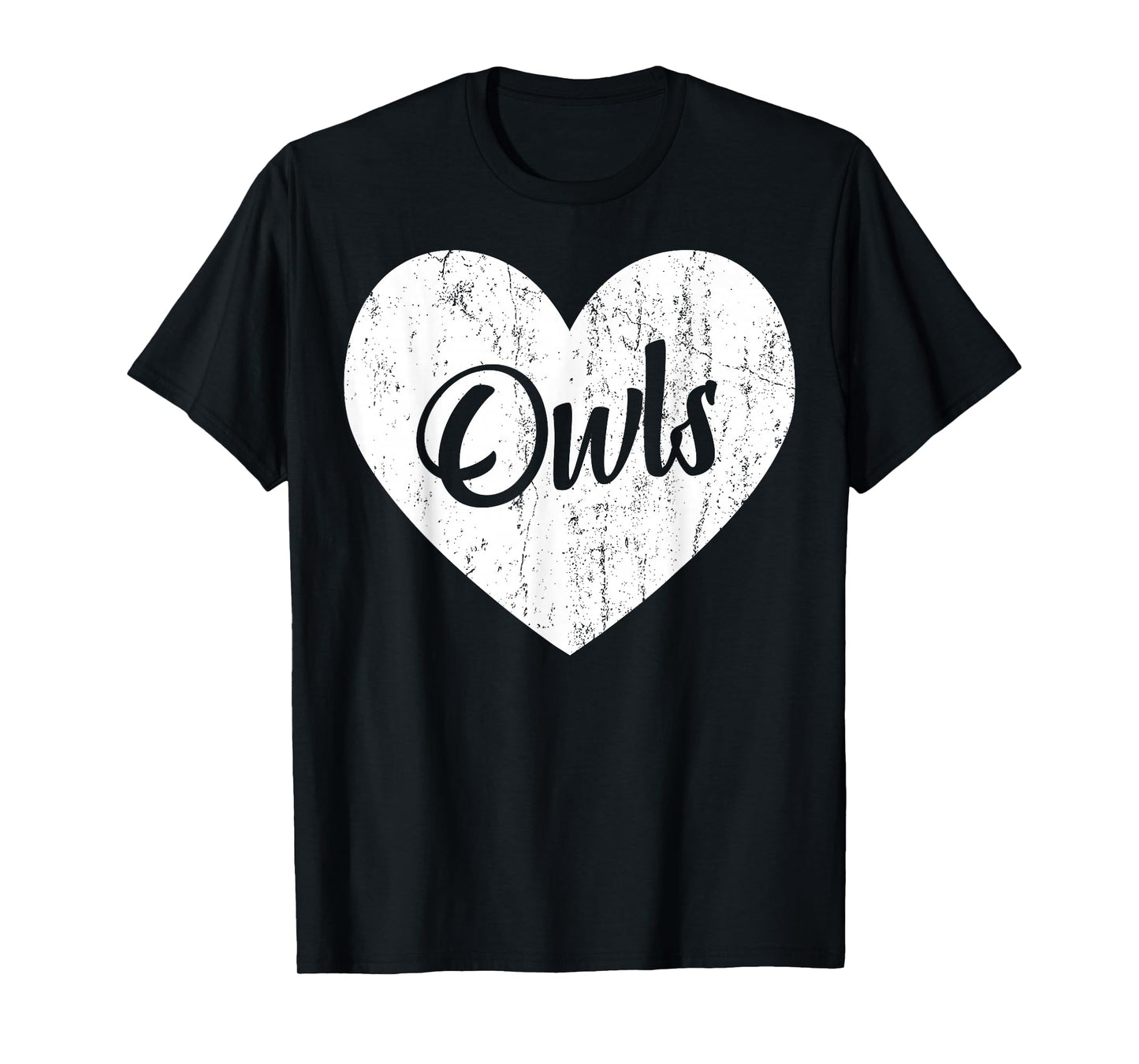 Owls School Sports Fan Team Spirit Mascot Heart Gift T-Shirt