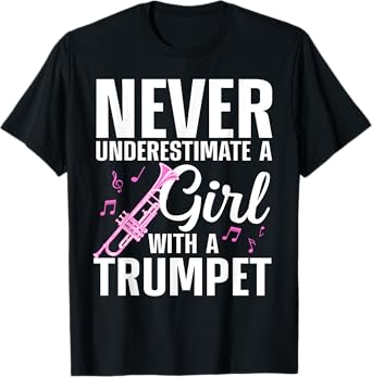 Cool Trumpet For Women Girls Marching Band Trumpet Player T-Shirt
