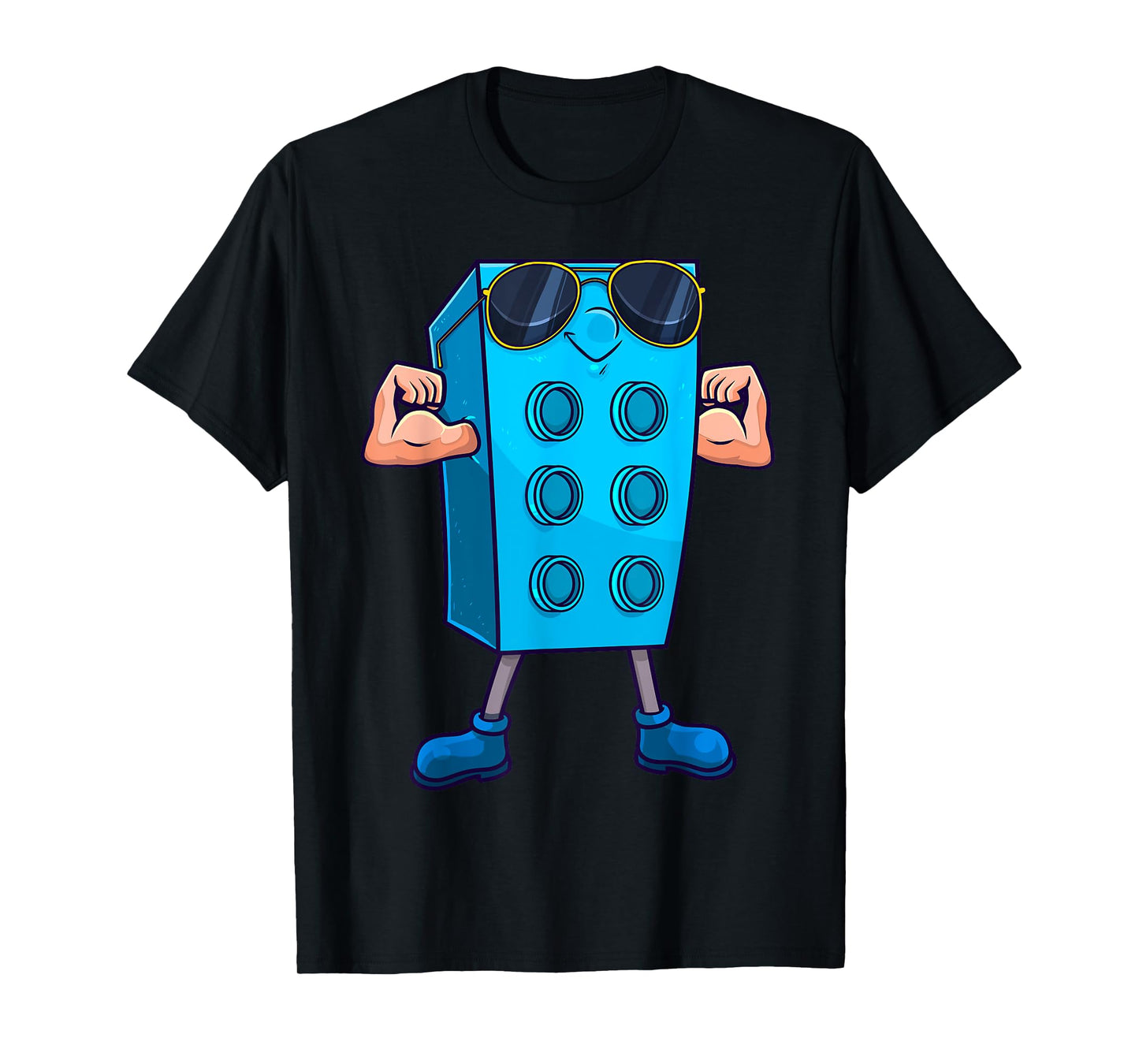 Brick Builder Master Building Blocks Birthday Funny Kids Boy T-Shirt