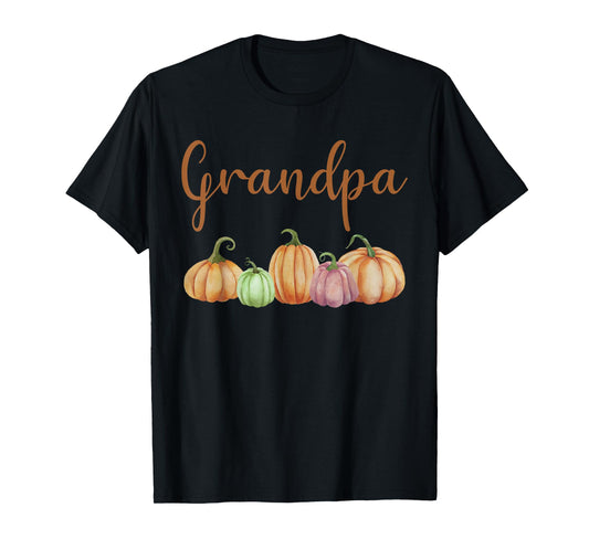 Grandpa of Little Pumpkin First Birthday Autumn Pumpkin T-Shirt