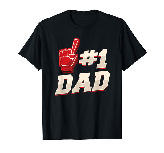 Athletic #1 Dad Number 1 Father Dad Father Father's Day T-Shirt