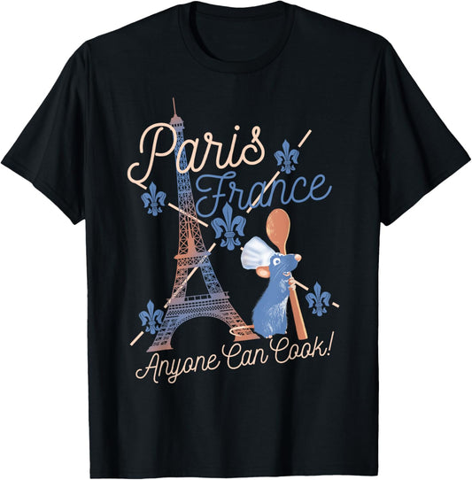 Disney Pixar Ratatouille Remy Paris France Poster T-Shirt