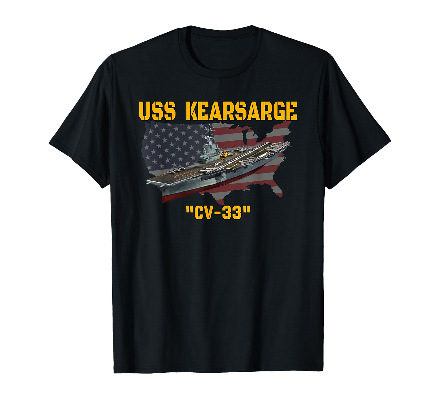 Aircraft Carrier USS Kearsarge CV-33 Veteran Day Fathers Day T-Shirt