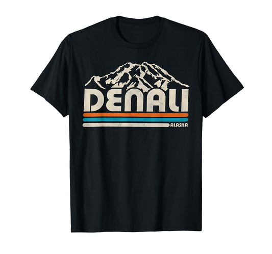Vintage Denali National Park Alaska Mountains Nature Hiking T-Shirt