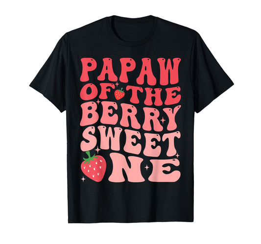 Papaw Of The Berry Sweet One 1st Birthday Strawberry T-Shirt