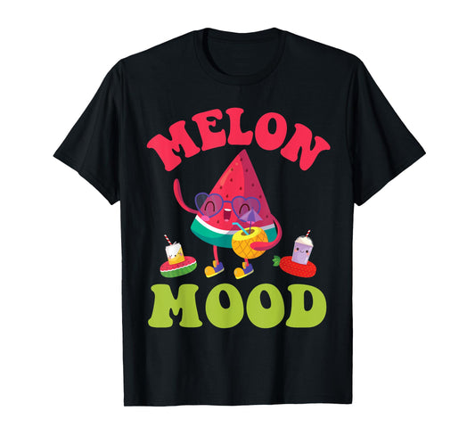 Cute Watermelon Character Dancing Melon Mood Summer Break T-Shirt