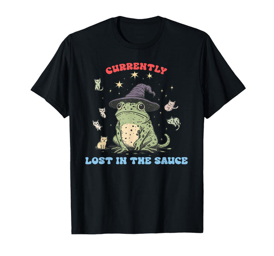 Currently Lost In The Sauce Funny Frog T-Shirt