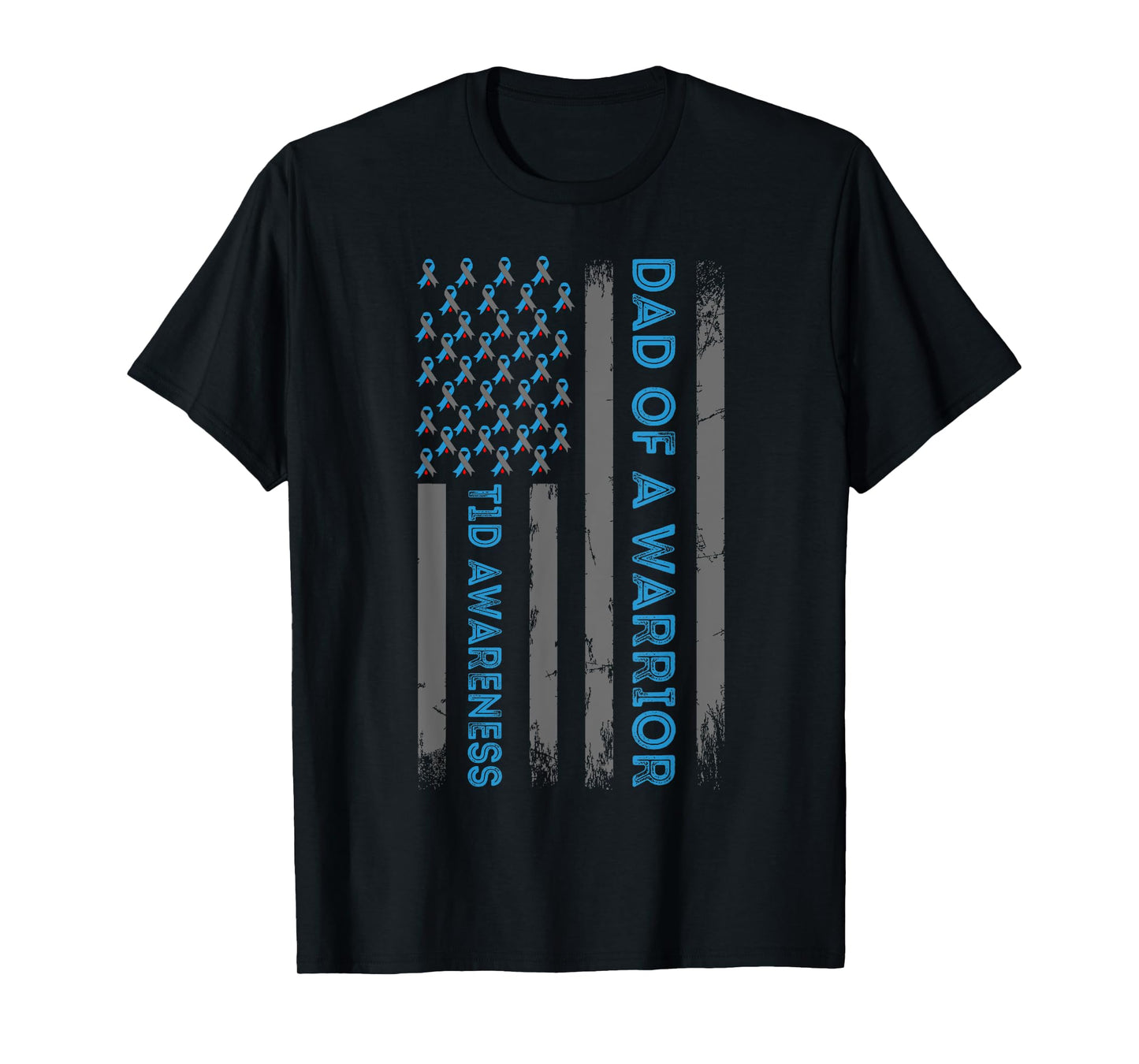 Type 1 Diabetes Awareness T1D Dad of Warrior Type 1 Diabetic T-Shirt