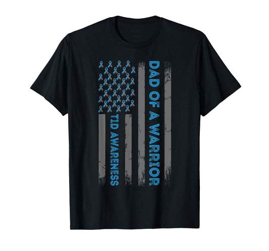 Type 1 Diabetes Awareness T1D Dad of Warrior Type 1 Diabetic T-Shirt
