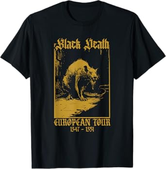 (2 Sided) BLACK DEATH EUROPEAN TOUR Plague Doctor Rat T-Shirt