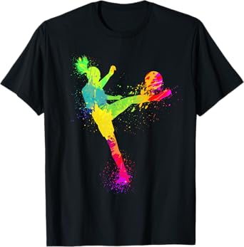 Cool Soccer Design For Women Girls Soccer Player Sport Lover T-Shirt