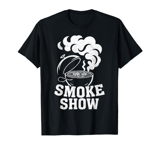 Smoke Show Bbq Pit Meat Smoker Grill Dad Chef Mens Grilling T-Shirt