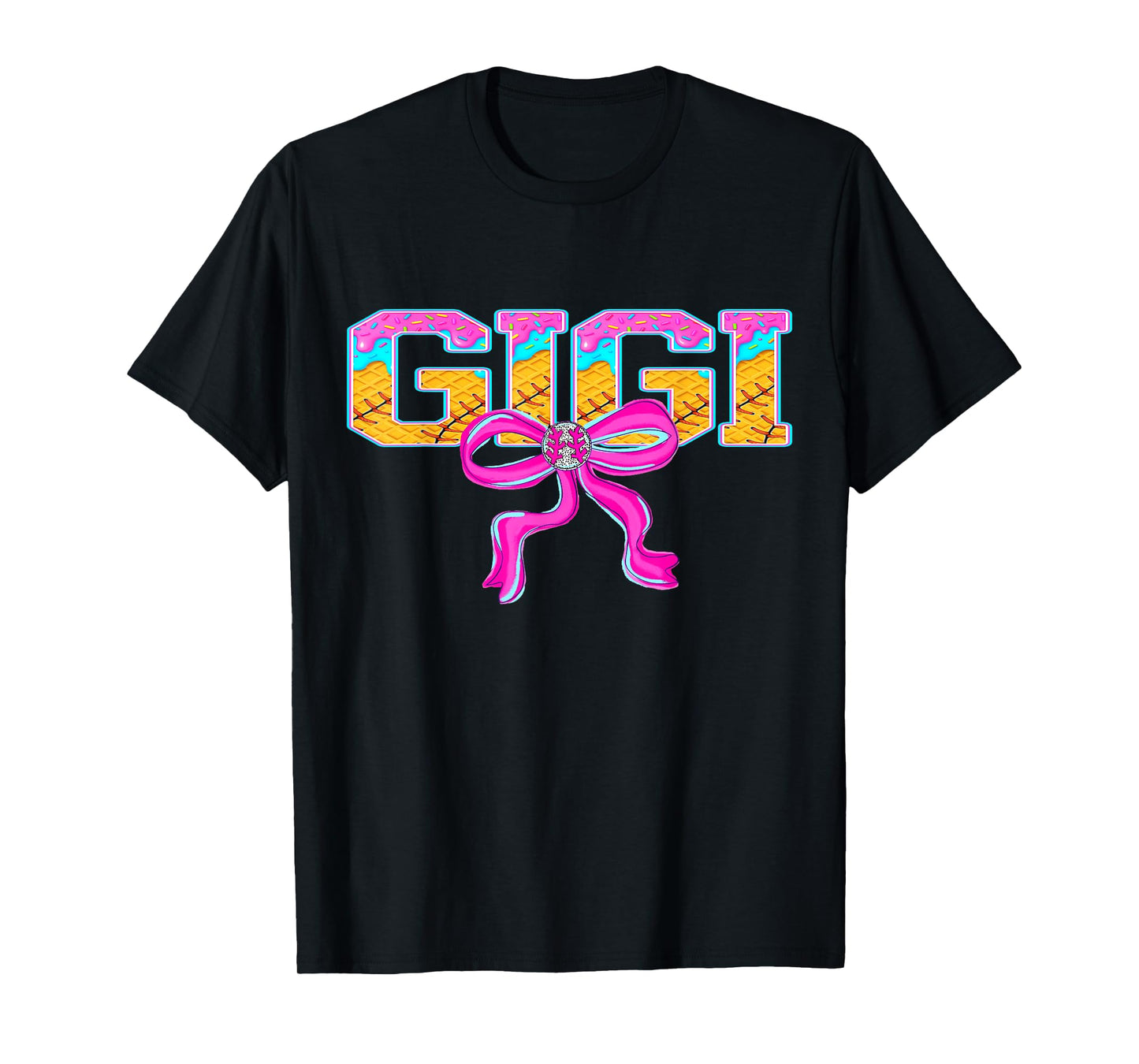 Baseball Gigi Ice Cream Drip Game Day Family Matching T-Shirt