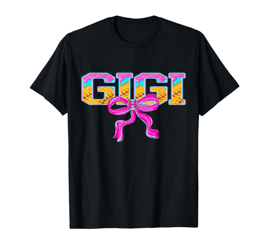 Baseball Gigi Ice Cream Drip Game Day Family Matching T-Shirt