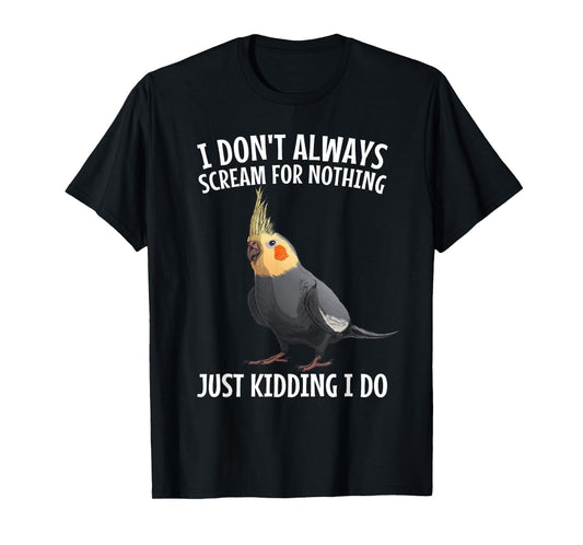 Cockatiel Art for Men Women Cockatoo Bird Cockatiel Lover T-Shirt