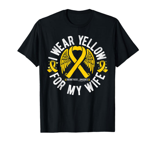 I Wear Yellow For My Wife Endometriosis Awareness T-Shirt