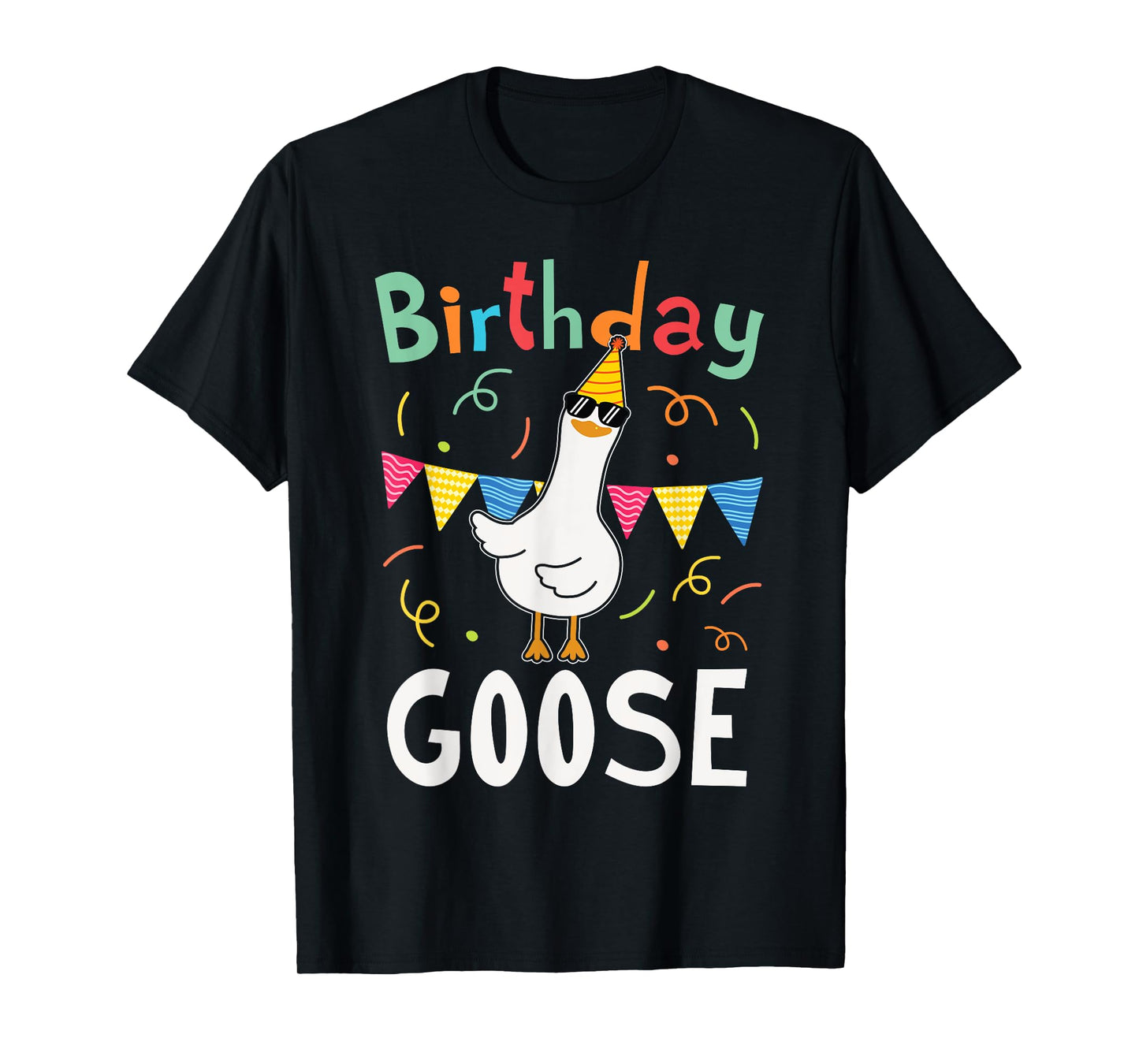 Funny Silly Birthday Goose Bday Party Kids Boys Girls T-Shirt