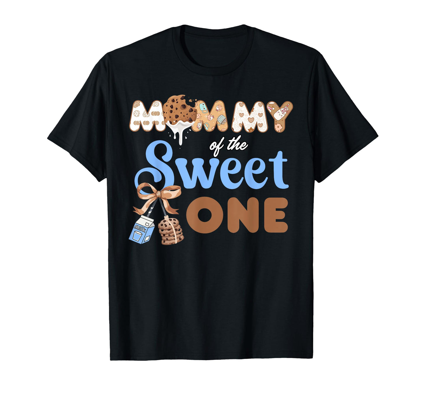 Mommy Of the Sweet One Cookies and Milk 1st Birthday T-Shirt