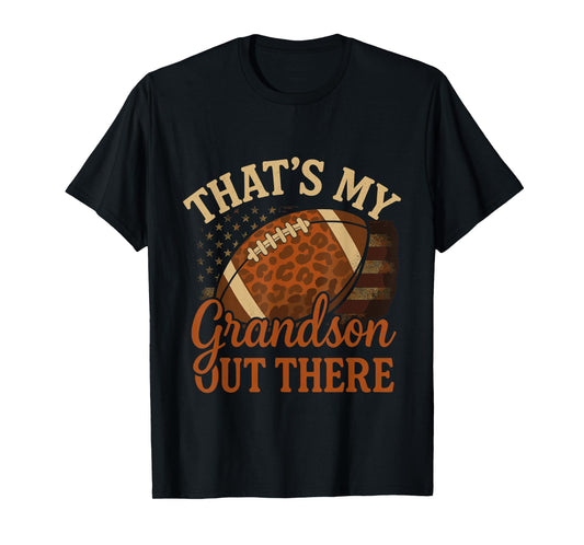 Vintage That's My Grandson Out There Women Football Grandma T-Shirt