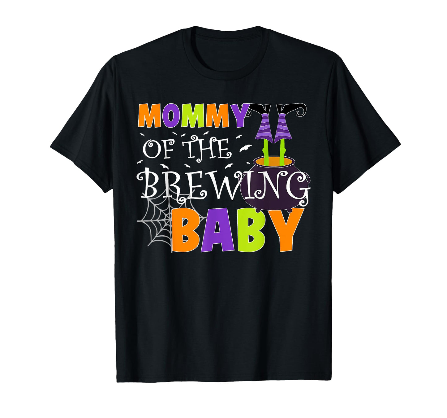 Mommy Of The Brewing Baby Halloween Witch Baby Shower T-Shirt