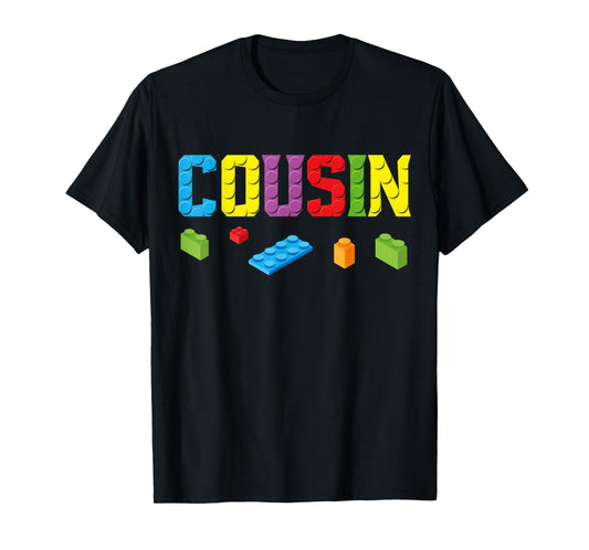 Cousin Master Builder Building Bricks Blocks Family Set Men T-Shirt