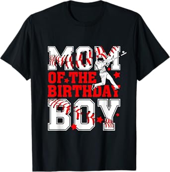 Mom And Dad Birthday Boy Son Baseball Lovers Family Matching T-Shirt