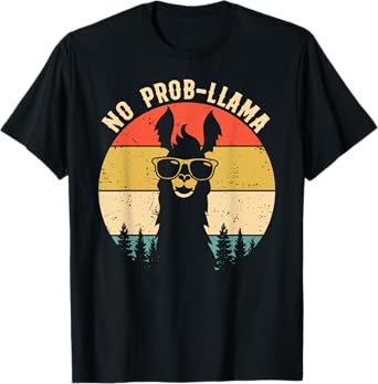 NO PROB-LLAMA - Vintage Llama Alpaca - T-Shirt