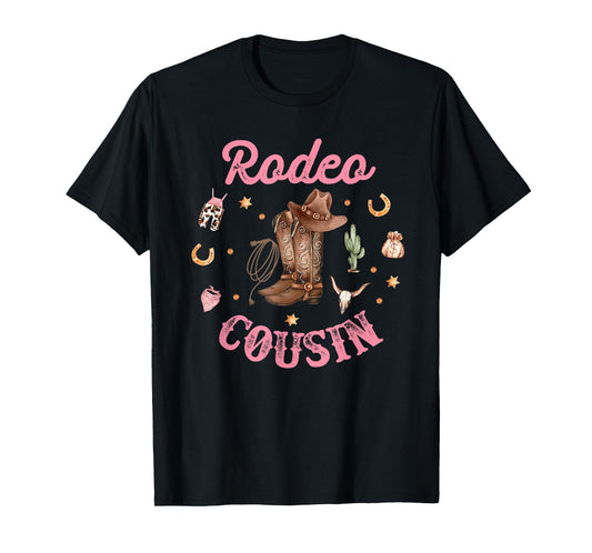 Rodeo Cousin - Cousin Western Cowboy Cowgirl Birthday Family T-Shirt