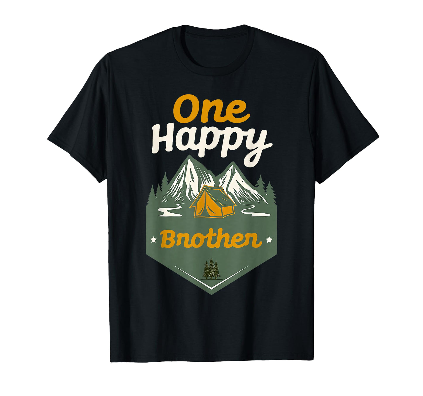 One Happy Mama Camper Birthday Family Matching Boy Brother T-Shirt
