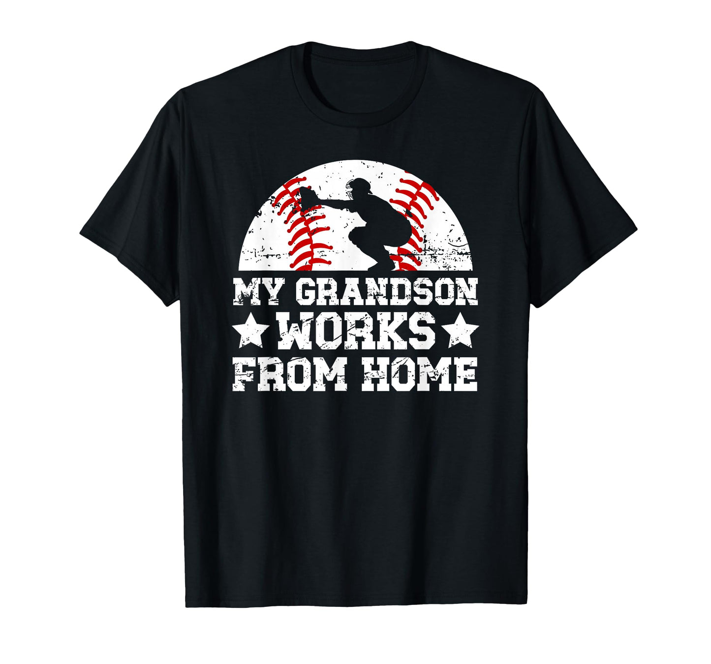 My Grandson Baseball Catcher Grandpa Of A Baseball Catcher T-Shirt