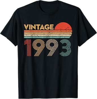 30 Year Old Birthday Vintage Classic Born In 1993 T-Shirt