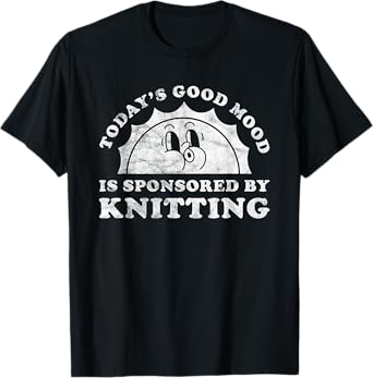 Funny Cute Retro Vintage Knitting T-Shirt