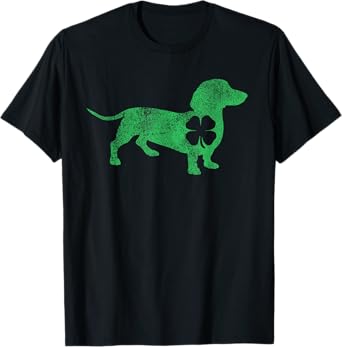 Dachshund Dog Shamrock St. Patrick's Day Saint Paddy's Irish Men Women Kids T-Shirt