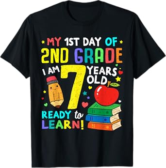 2nd Grade Back to First Day of School Shirt Boys Girl Gift T-Shirt