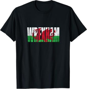 Wrexham Wales Flag Welsh Dragon Gifts Apparel Merch Souvenir T-Shirt