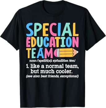 Special Education Team Definition Retro Ed Team Crew Teacher T-Shirt