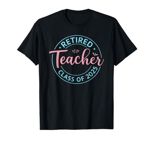 Retired Teacher Class Of 2025 vintage Teacher Retirement T-Shirt