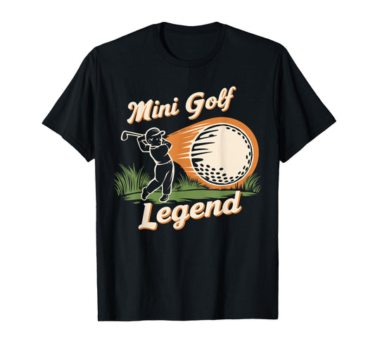 Mini Golf Legend Funny Miniature Golf Champion Vintage Kids T-Shirt